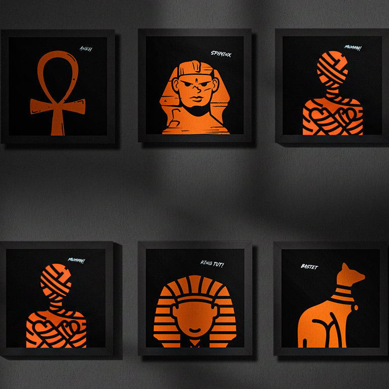 The Pharaoh's Gaze – Framed Canvas Wall Art