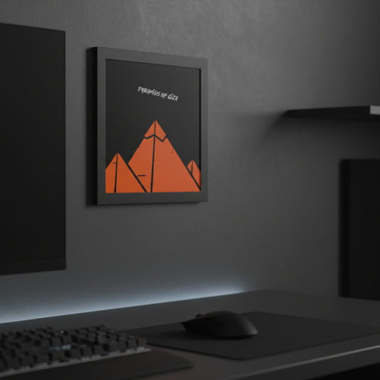 The Great Pyramids – Framed Canvas Print