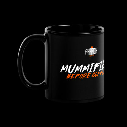 Minimalist Mummy Mug - 11oz Black Mug
