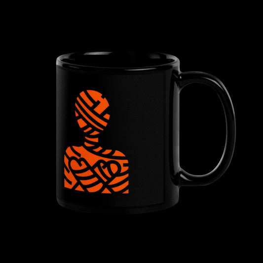Minimalist Mummy Mug - 11oz Black Mug
