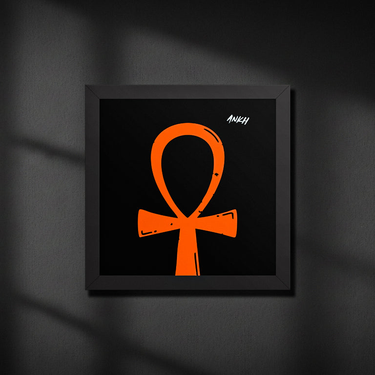 The Ankh Hieroglyph – Framed Canvas Print