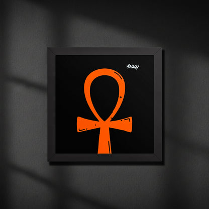 The Ankh Hieroglyph – Framed Canvas Print